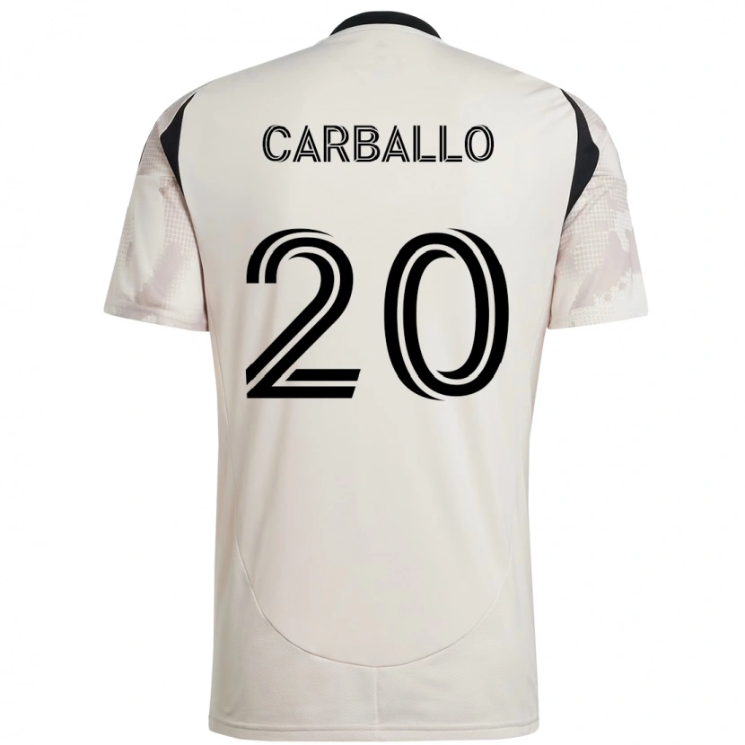 Danxen Dame Felipe Carballo #20 Beige Svart Bortetrøye Drakt Trøye 2025/26 Skjorter T-Skjorte