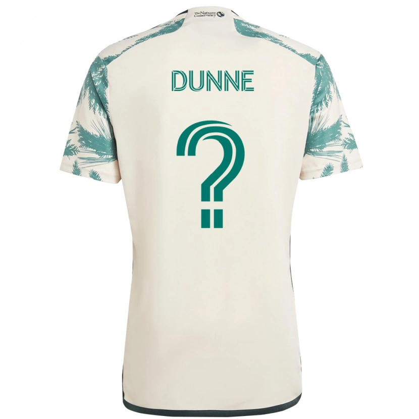 Danxen Dame Michael Dunne #0 Beige Grønn Bortetrøye Drakt Trøye 2025/26 Skjorter T-Skjorte