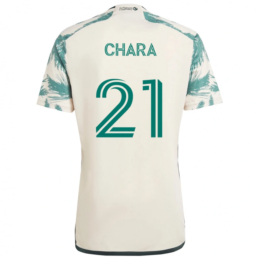 Danxen Dame Diego Chará #21 Beige Grønn Bortetrøye Drakt Trøye 2025/26 Skjorter T-Skjorte