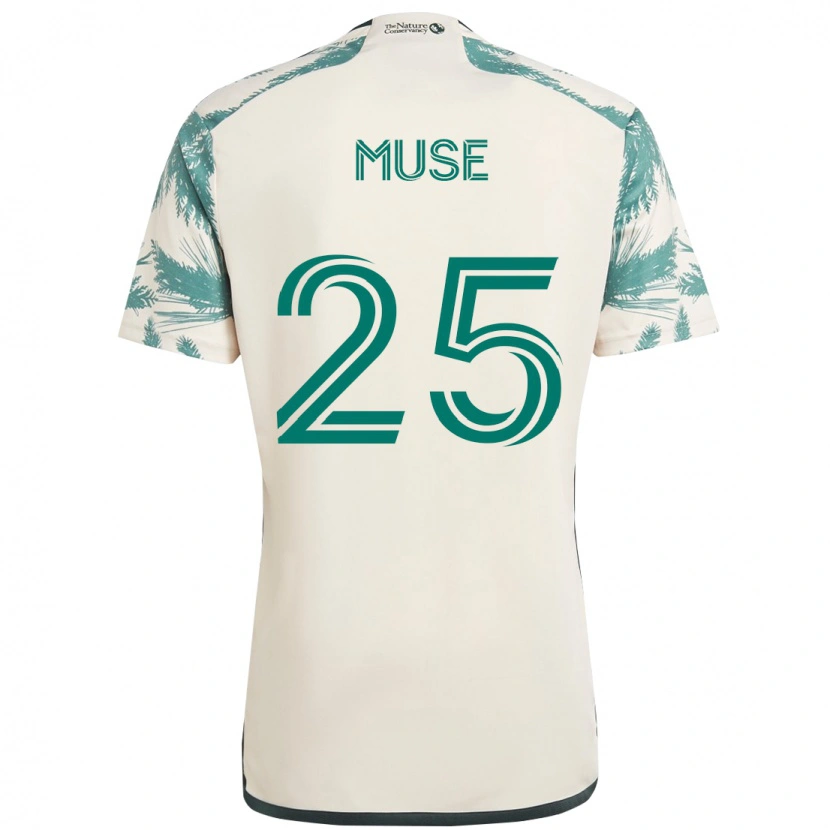 Danxen Dame Trey Muse #25 Beige Grønn Bortetrøye Drakt Trøye 2025/26 Skjorter T-Skjorte