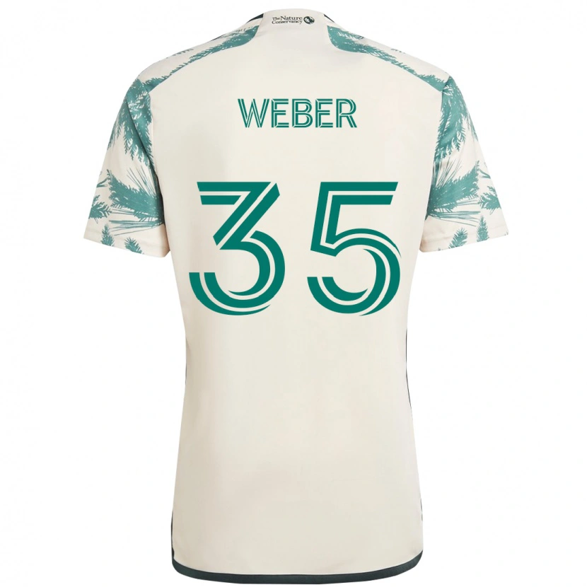 Danxen Dame Tristan Weber #35 Beige Grønn Bortetrøye Drakt Trøye 2025/26 Skjorter T-Skjorte
