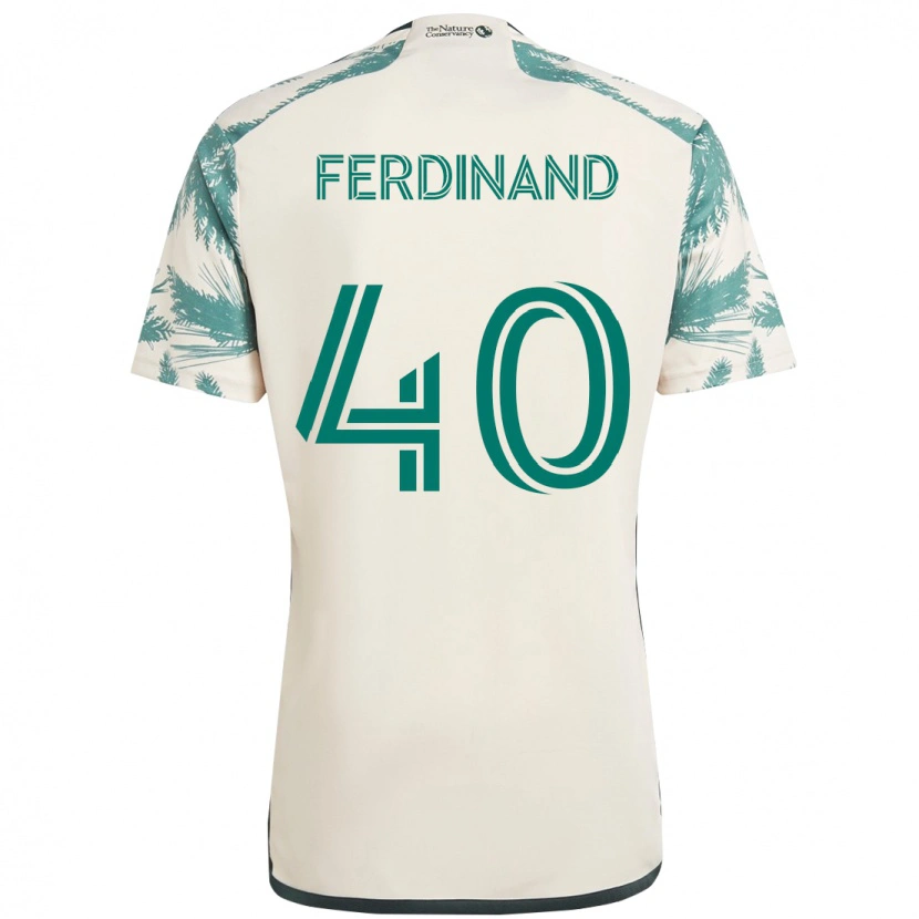 Danxen Dame Keesean Ferdinand #40 Beige Grønn Bortetrøye Drakt Trøye 2025/26 Skjorter T-Skjorte