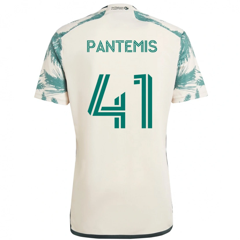 Danxen Dame James Pantemis #41 Beige Grønn Bortetrøye Drakt Trøye 2025/26 Skjorter T-Skjorte