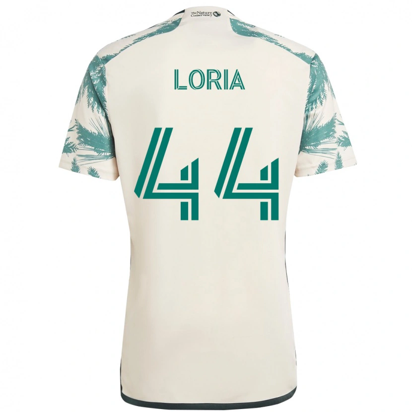 Danxen Dame Marvin Loría #44 Beige Grønn Bortetrøye Drakt Trøye 2025/26 Skjorter T-Skjorte