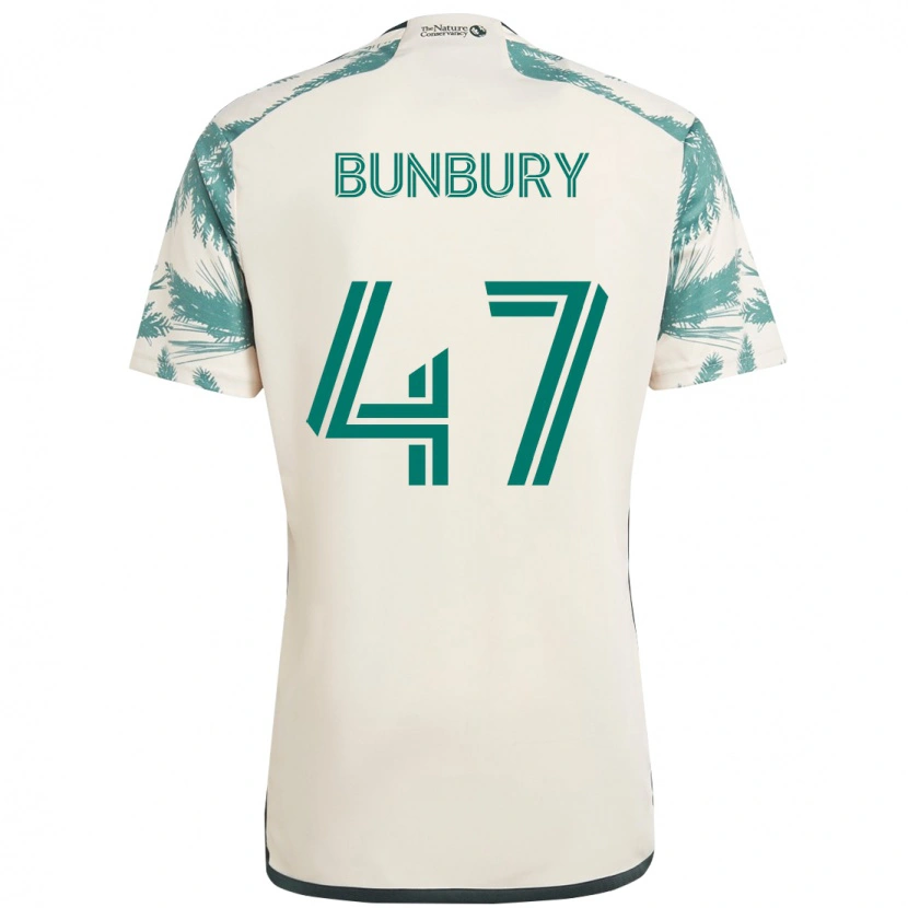Danxen Dame Mataeo Bunbury #47 Beige Grønn Bortetrøye Drakt Trøye 2025/26 Skjorter T-Skjorte
