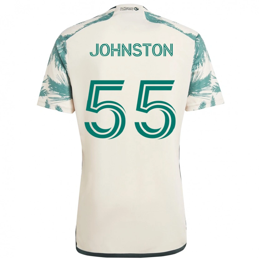 Danxen Dame Malcolm Johnston #55 Beige Grønn Bortetrøye Drakt Trøye 2025/26 Skjorter T-Skjorte