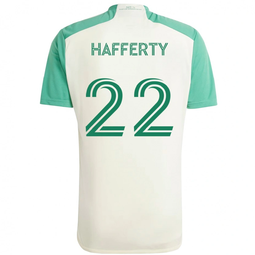 Danxen Dame Joe Hafferty #22 Hvit Grønn Bortetrøye Drakt Trøye 2025/26 Skjorter T-Skjorte