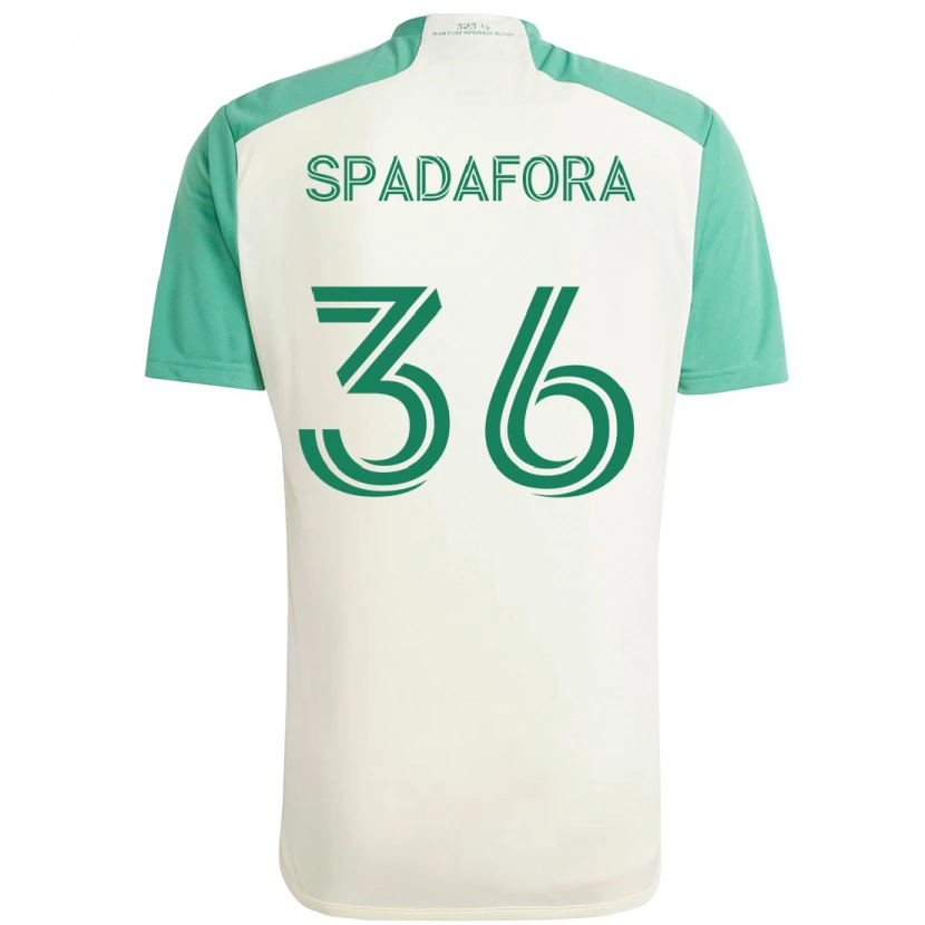 Danxen Dame Luke Spadafora #36 Hvit Grønn Bortetrøye Drakt Trøye 2025/26 Skjorter T-Skjorte