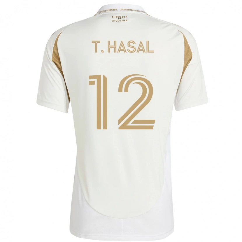 Danxen Dame Thomas Hasal #12 Hvit Brun Bortetrøye Drakt Trøye 2025/26 Skjorter T-Skjorte