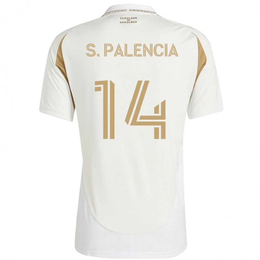 Danxen Dame Sergi Palencia #14 Hvit Brun Bortetrøye Drakt Trøye 2025/26 Skjorter T-Skjorte