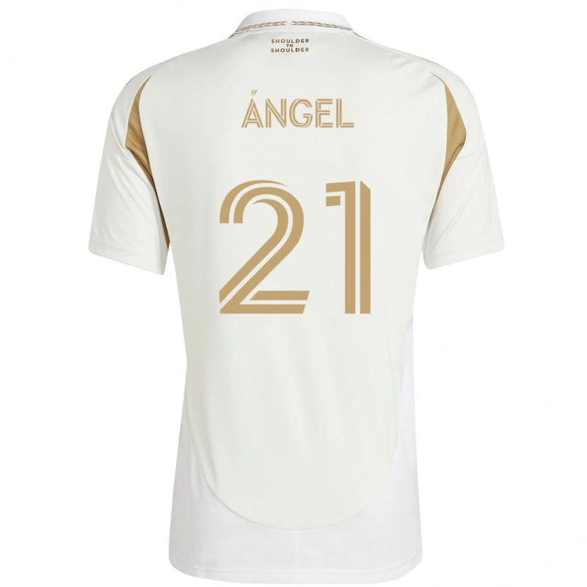 Danxen Dame Tomás Ángel #21 Hvit Brun Bortetrøye Drakt Trøye 2025/26 Skjorter T-Skjorte