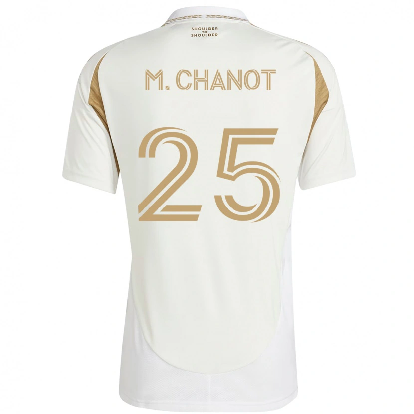 Danxen Dame Maxime Chanot #25 Hvit Brun Bortetrøye Drakt Trøye 2025/26 Skjorter T-Skjorte