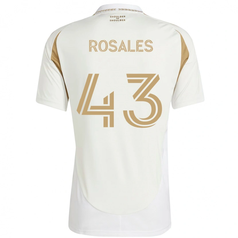 Danxen Dame Diego Rosales #43 Hvit Brun Bortetrøye Drakt Trøye 2025/26 Skjorter T-Skjorte