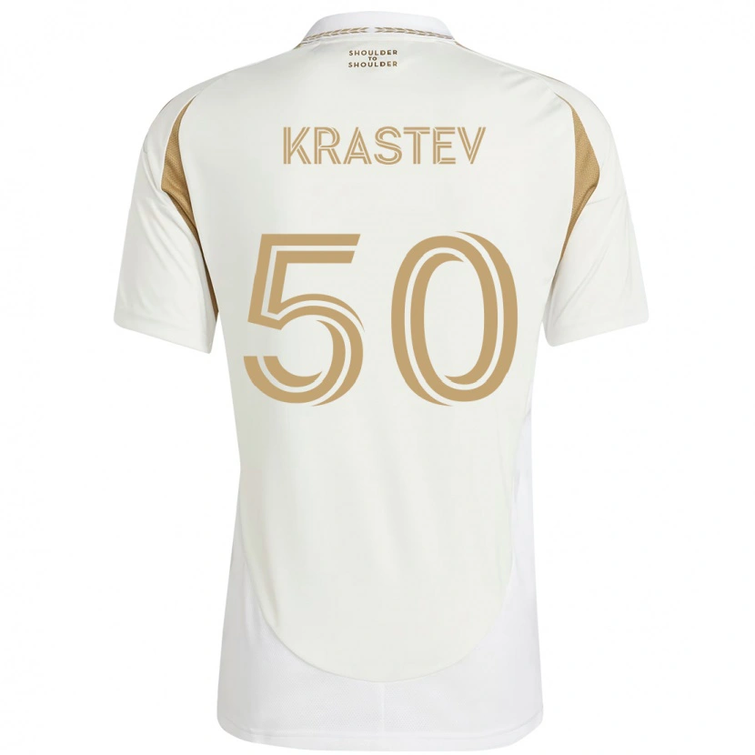 Danxen Dame Filip Krastev #50 Hvit Brun Bortetrøye Drakt Trøye 2025/26 Skjorter T-Skjorte