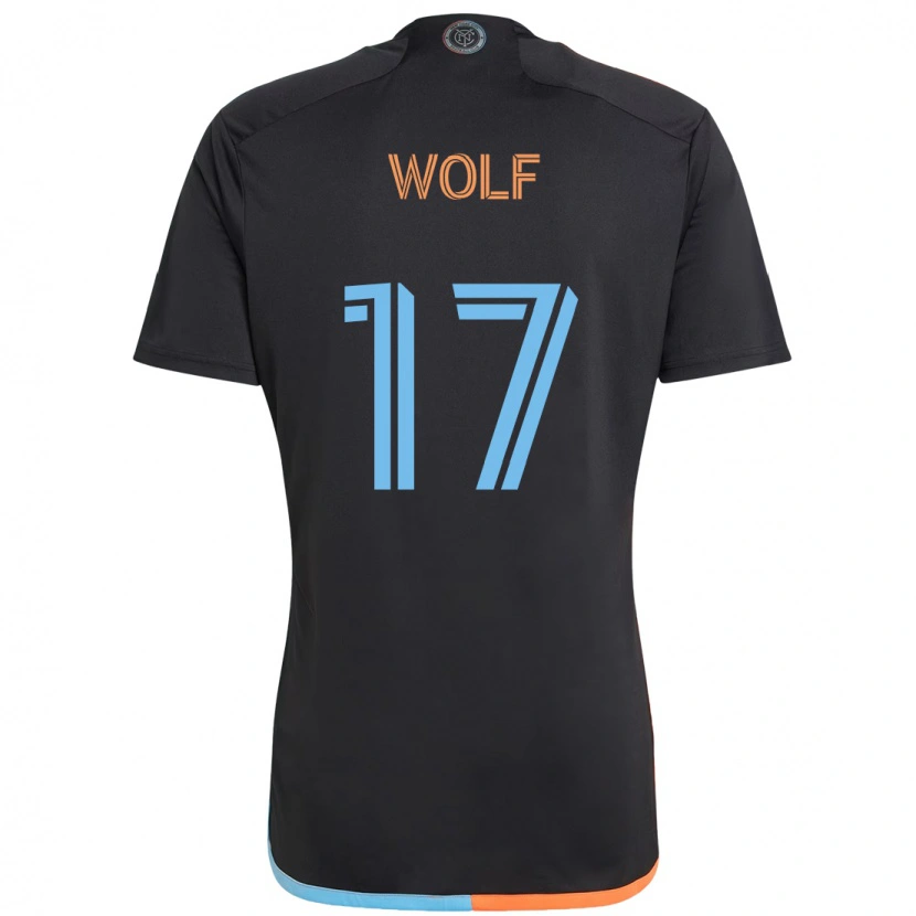 Danxen Dame Hannes Wolf #17 Svart Blå Oransje Bortetrøye Drakt Trøye 2025/26 Skjorter T-Skjorte
