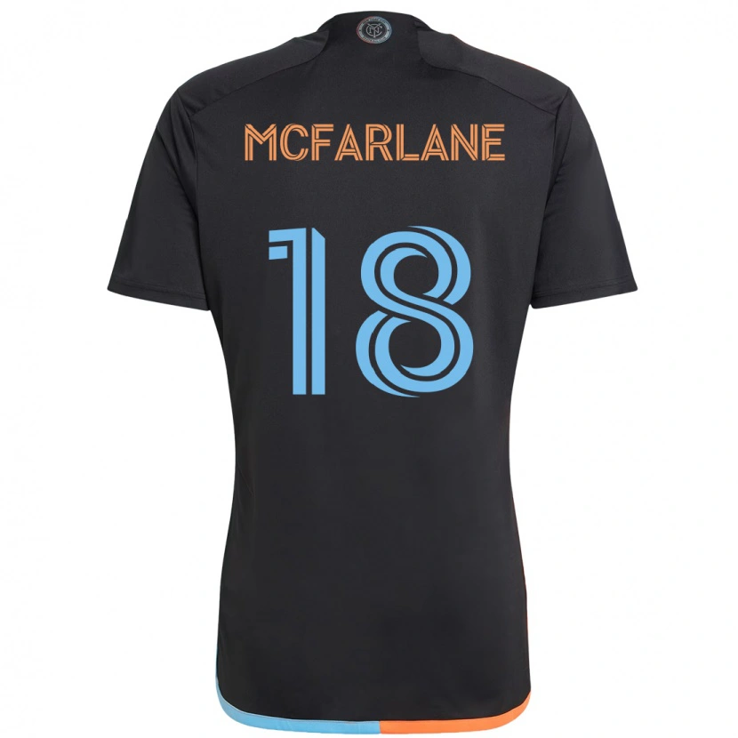 Danxen Dame Christian Mcfarlane #18 Svart Blå Oransje Bortetrøye Drakt Trøye 2025/26 Skjorter T-Skjorte