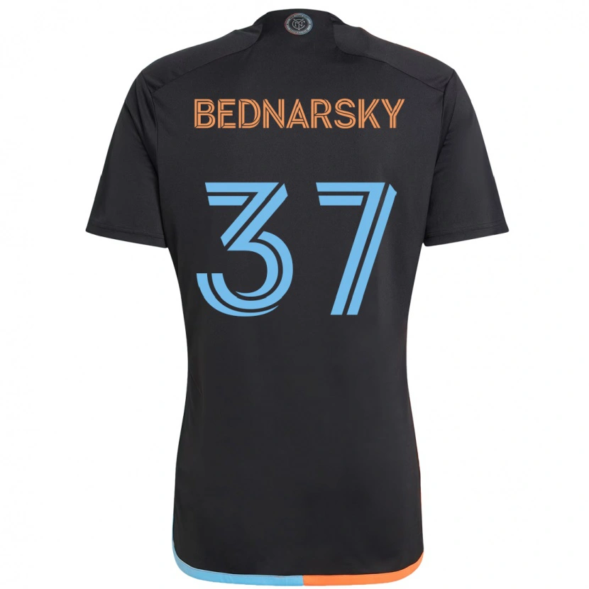 Danxen Dame Stevo Bednarsky #37 Svart Blå Oransje Bortetrøye Drakt Trøye 2025/26 Skjorter T-Skjorte