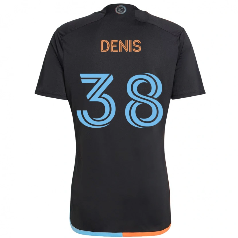 Danxen Dame John Denis #38 Svart Blå Oransje Bortetrøye Drakt Trøye 2025/26 Skjorter T-Skjorte