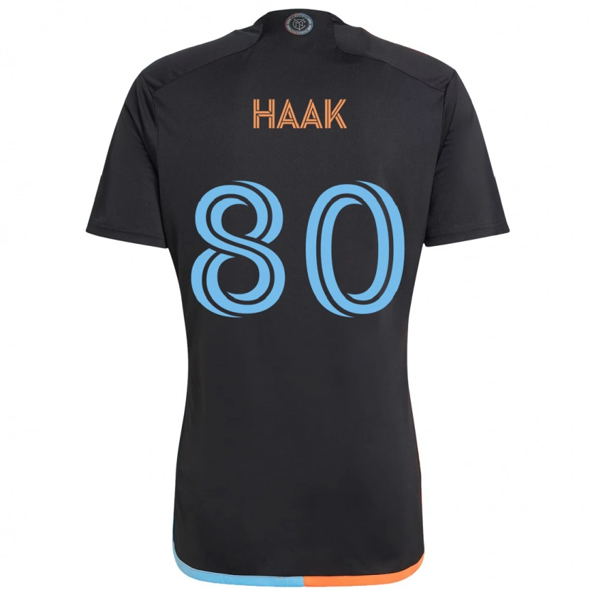 Danxen Dame Justin Haak #80 Svart Blå Oransje Bortetrøye Drakt Trøye 2025/26 Skjorter T-Skjorte