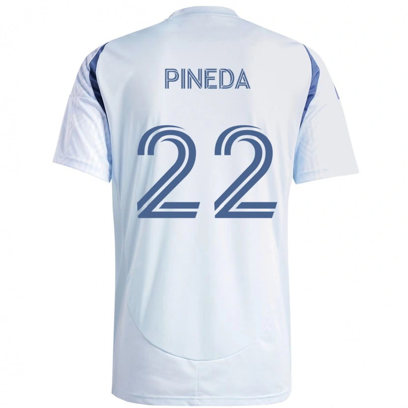 Danxen Dame Mauricio Pineda #22 Lyseblå Himmelsblå Bortetrøye Drakt Trøye 2025/26 Skjorter T-Skjorte
