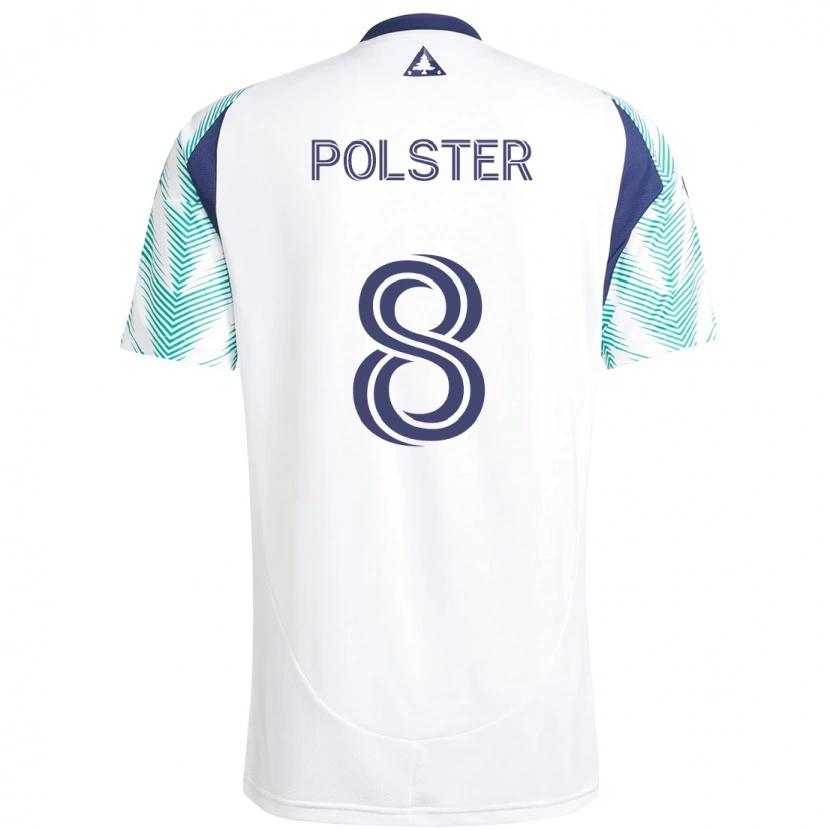 Danxen Dame Matt Polster #8 Hvit Blå Bortetrøye Drakt Trøye 2025/26 Skjorter T-Skjorte