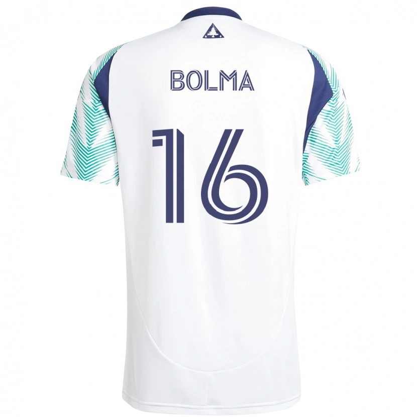 Danxen Dame Josh Bolma #16 Hvit Blå Bortetrøye Drakt Trøye 2025/26 Skjorter T-Skjorte