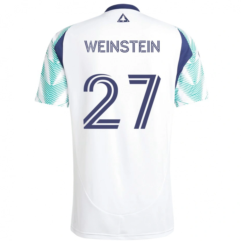 Danxen Dame Max Weinstein #27 Hvit Blå Bortetrøye Drakt Trøye 2025/26 Skjorter T-Skjorte