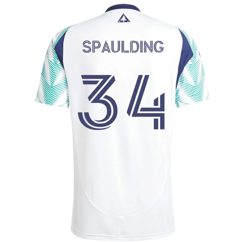 Danxen Dame Ryan Spaulding #34 Hvit Blå Bortetrøye Drakt Trøye 2025/26 Skjorter T-Skjorte