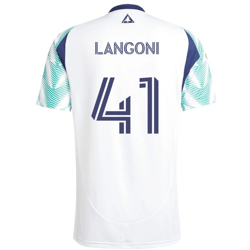 Danxen Dame Luca Langoni #41 Hvit Blå Bortetrøye Drakt Trøye 2025/26 Skjorter T-Skjorte