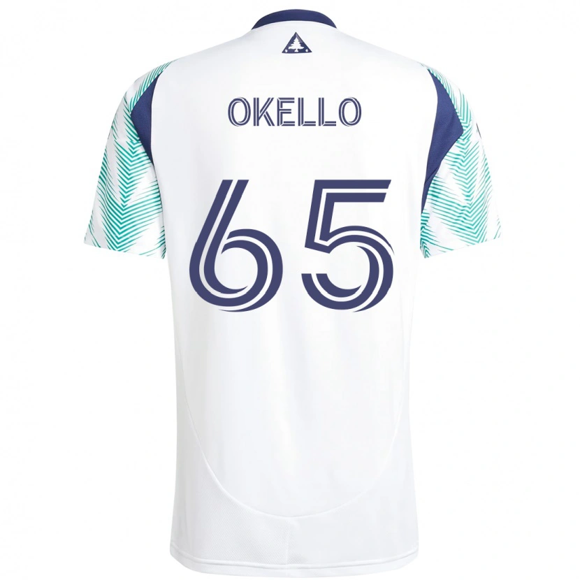 Danxen Dame Noble Okello #65 Hvit Blå Bortetrøye Drakt Trøye 2025/26 Skjorter T-Skjorte
