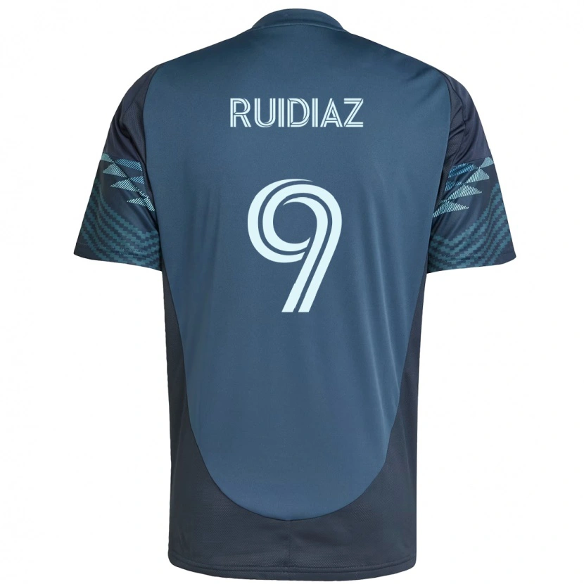Danxen Dame Raúl Ruidíaz #9 Lyseblå Bortetrøye Drakt Trøye 2025/26 Skjorter T-Skjorte