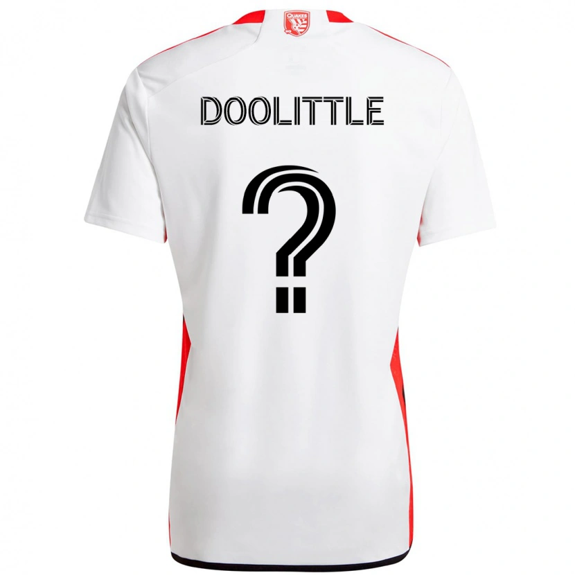 Danxen Dame Brooks Doolittle #0 Hvit Rød Bortetrøye Drakt Trøye 2025/26 Skjorter T-Skjorte