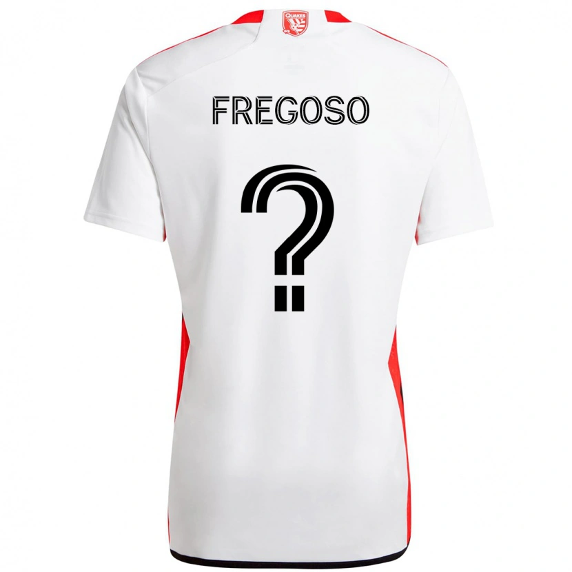 Danxen Dame Daniel Fregoso #0 Hvit Rød Bortetrøye Drakt Trøye 2025/26 Skjorter T-Skjorte