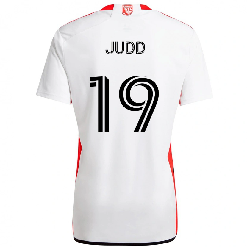 Danxen Dame Preston Judd #19 Hvit Rød Bortetrøye Drakt Trøye 2025/26 Skjorter T-Skjorte