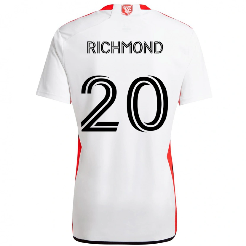 Danxen Dame Will Richmond #20 Hvit Rød Bortetrøye Drakt Trøye 2025/26 Skjorter T-Skjorte