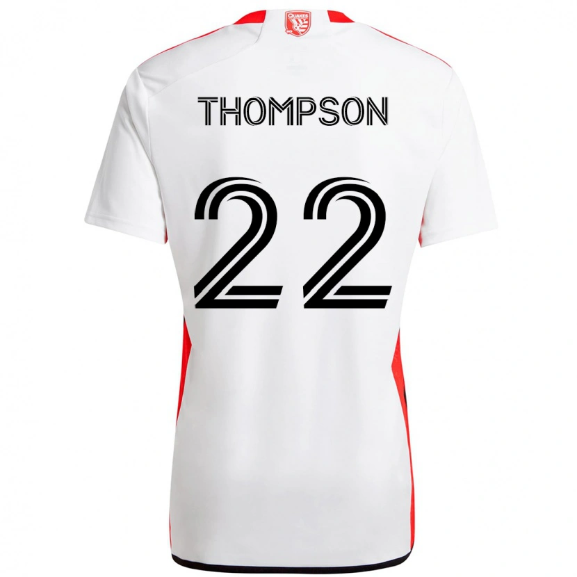 Danxen Dame Tommy Thompson #22 Hvit Rød Bortetrøye Drakt Trøye 2025/26 Skjorter T-Skjorte