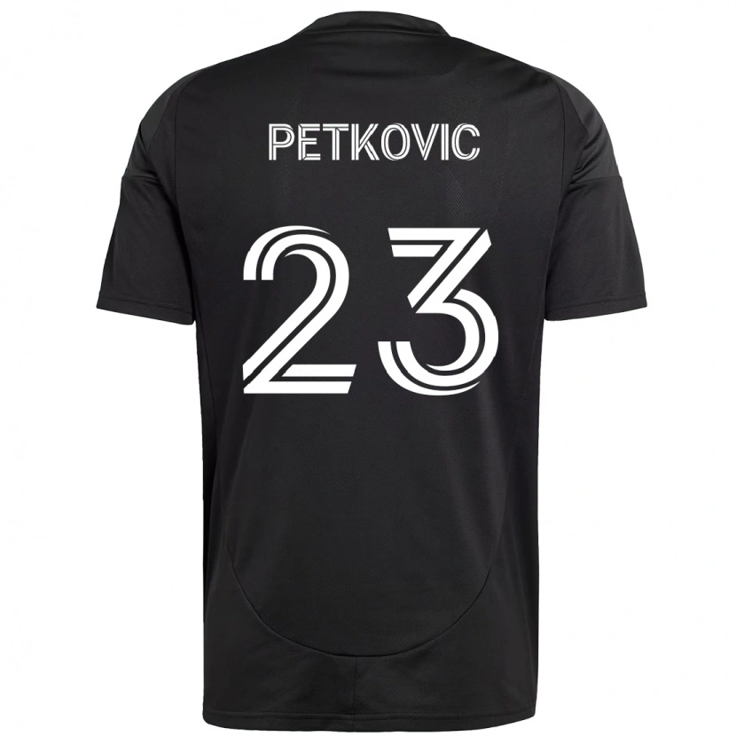 Danxen Dame Nikola Petkovic #23 Svart Hvit Bortetrøye Drakt Trøye 2025/26 Skjorter T-Skjorte