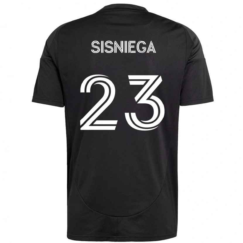Danxen Dame Pablo Sisniega #23 Svart Hvit Bortetrøye Drakt Trøye 2025/26 Skjorter T-Skjorte