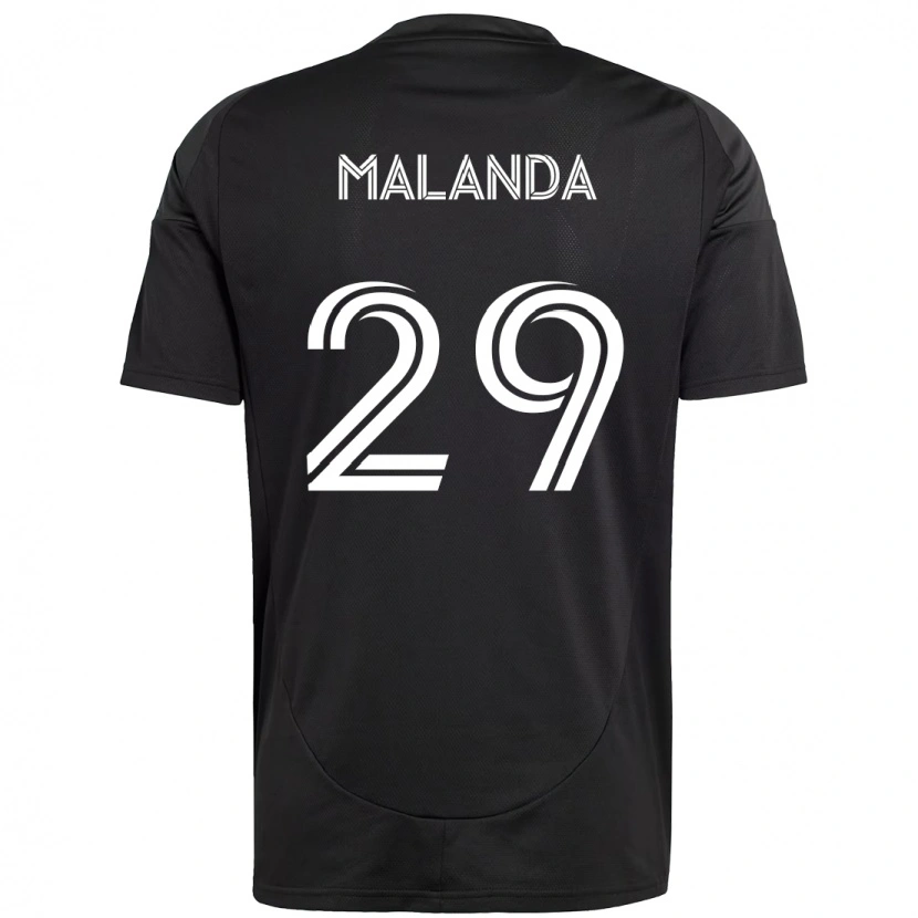 Danxen Dame Adilson Malanda #29 Svart Hvit Bortetrøye Drakt Trøye 2025/26 Skjorter T-Skjorte