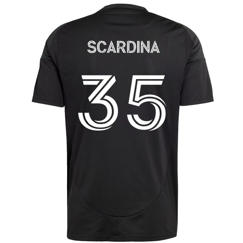 Danxen Dame Nick Scardina #35 Svart Hvit Bortetrøye Drakt Trøye 2025/26 Skjorter T-Skjorte