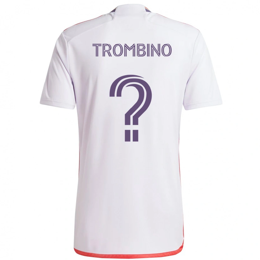 Danxen Dame Caleb Trombino #0 Hvit Lilla Bortetrøye Drakt Trøye 2025/26 Skjorter T-Skjorte