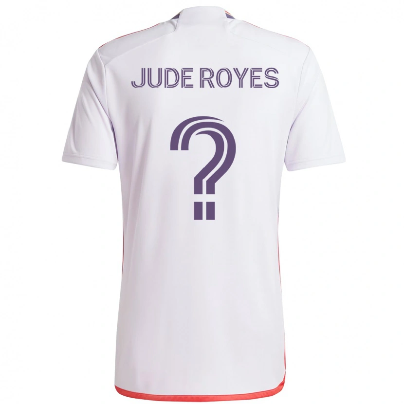 Danxen Dame Jude Royes #0 Hvit Lilla Bortetrøye Drakt Trøye 2025/26 Skjorter T-Skjorte