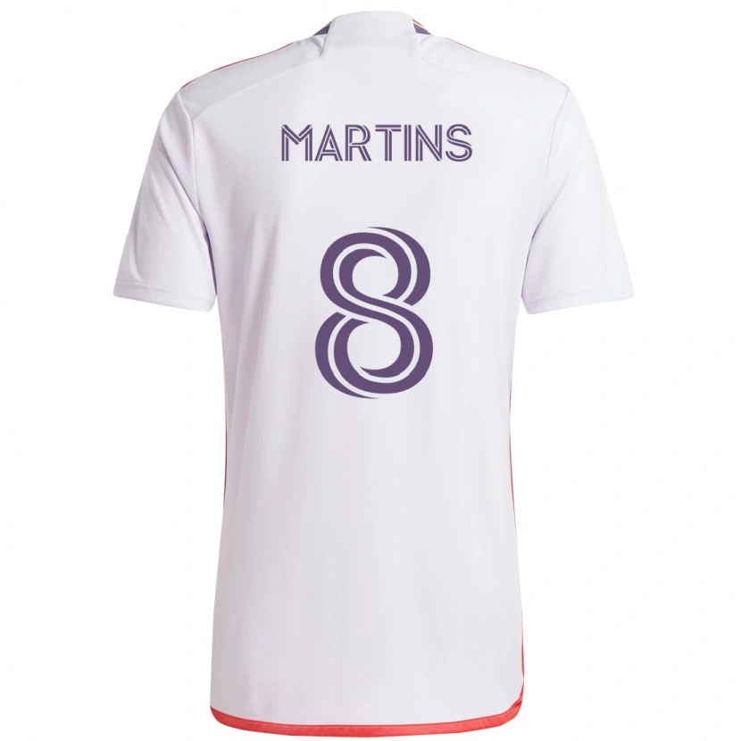 Danxen Dame Felipe Martins #8 Hvit Lilla Bortetrøye Drakt Trøye 2025/26 Skjorter T-Skjorte