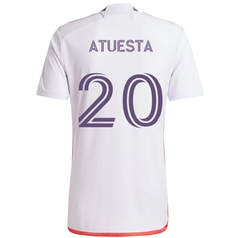 Danxen Dame Eduard Atuesta #20 Hvit Lilla Bortetrøye Drakt Trøye 2025/26 Skjorter T-Skjorte