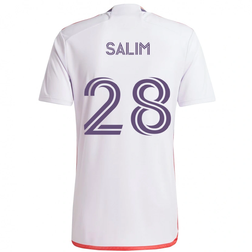 Danxen Dame Abdi Salim #28 Hvit Lilla Bortetrøye Drakt Trøye 2025/26 Skjorter T-Skjorte