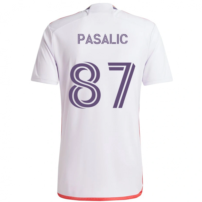 Danxen Dame Marco Pasalic #87 Hvit Lilla Bortetrøye Drakt Trøye 2025/26 Skjorter T-Skjorte