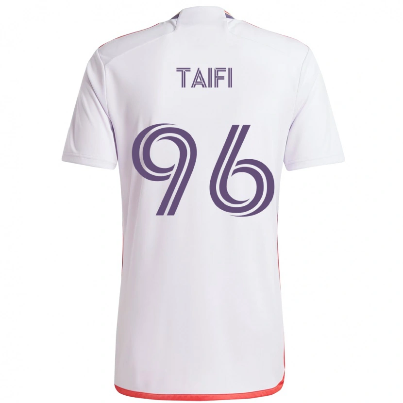 Danxen Dame Zakaria Taifi #96 Hvit Lilla Bortetrøye Drakt Trøye 2025/26 Skjorter T-Skjorte