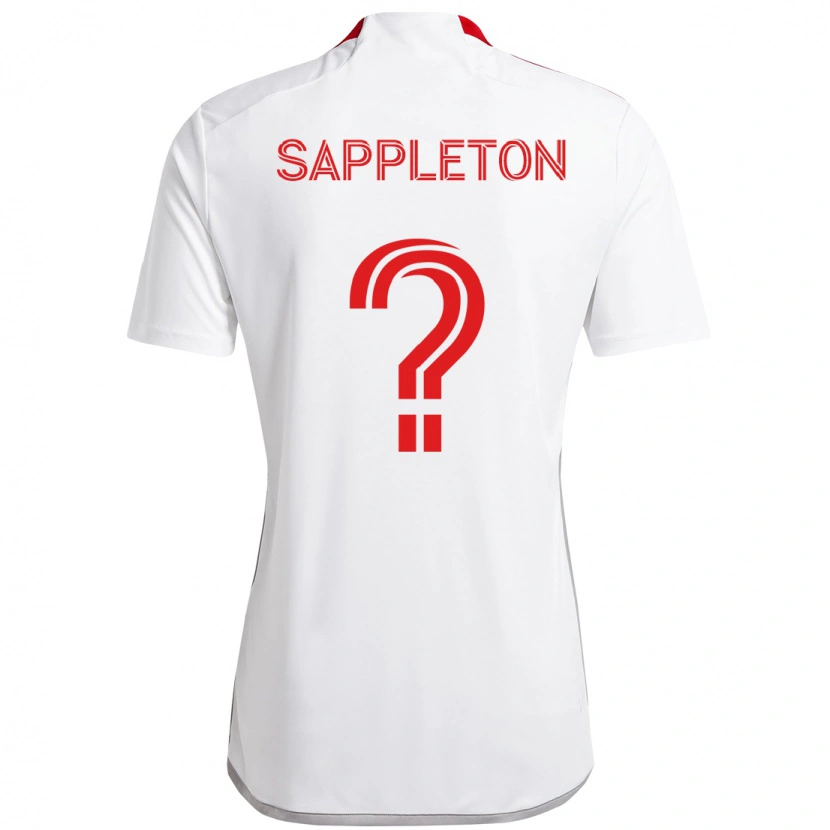 Danxen Dame Spencer Sappleton #0 Hvit Rød Bortetrøye Drakt Trøye 2025/26 Skjorter T-Skjorte