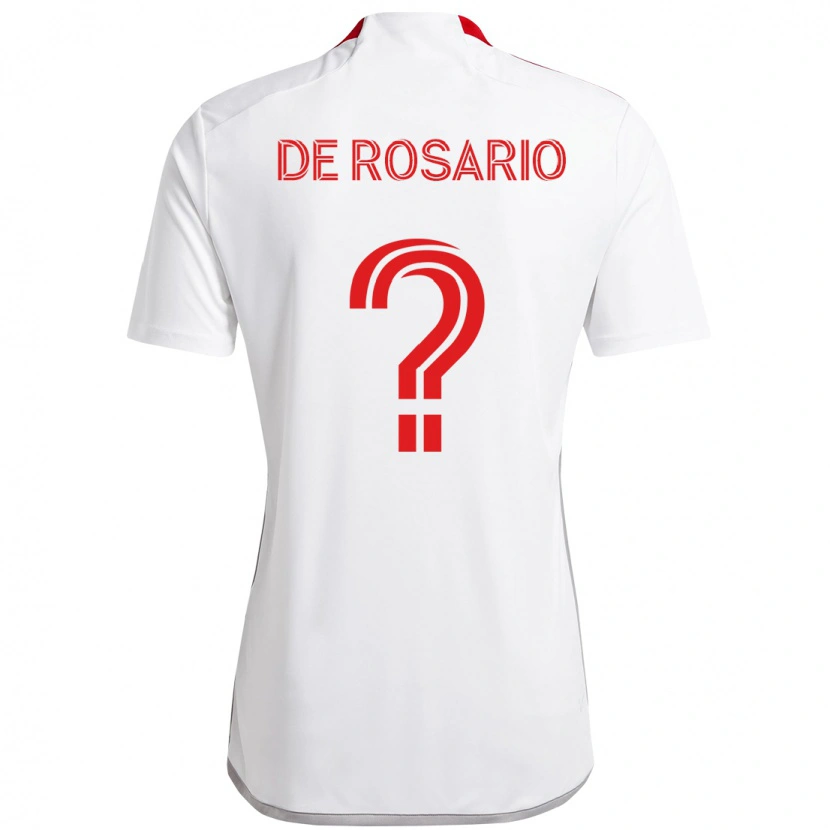 Danxen Dame Adisa De Rosario #0 Hvit Rød Bortetrøye Drakt Trøye 2025/26 Skjorter T-Skjorte