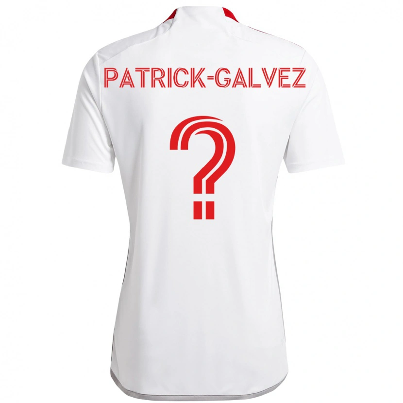 Danxen Dame Pablo Patrick-Galvez #0 Hvit Rød Bortetrøye Drakt Trøye 2025/26 Skjorter T-Skjorte
